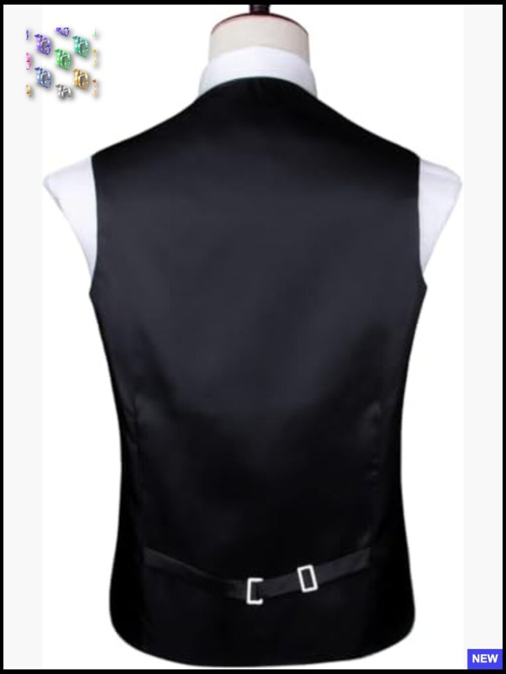 Men's Silk Vest Set Formal Elegant Jacquard Paisley Wedding Party 5PC - Picture 5 of 7